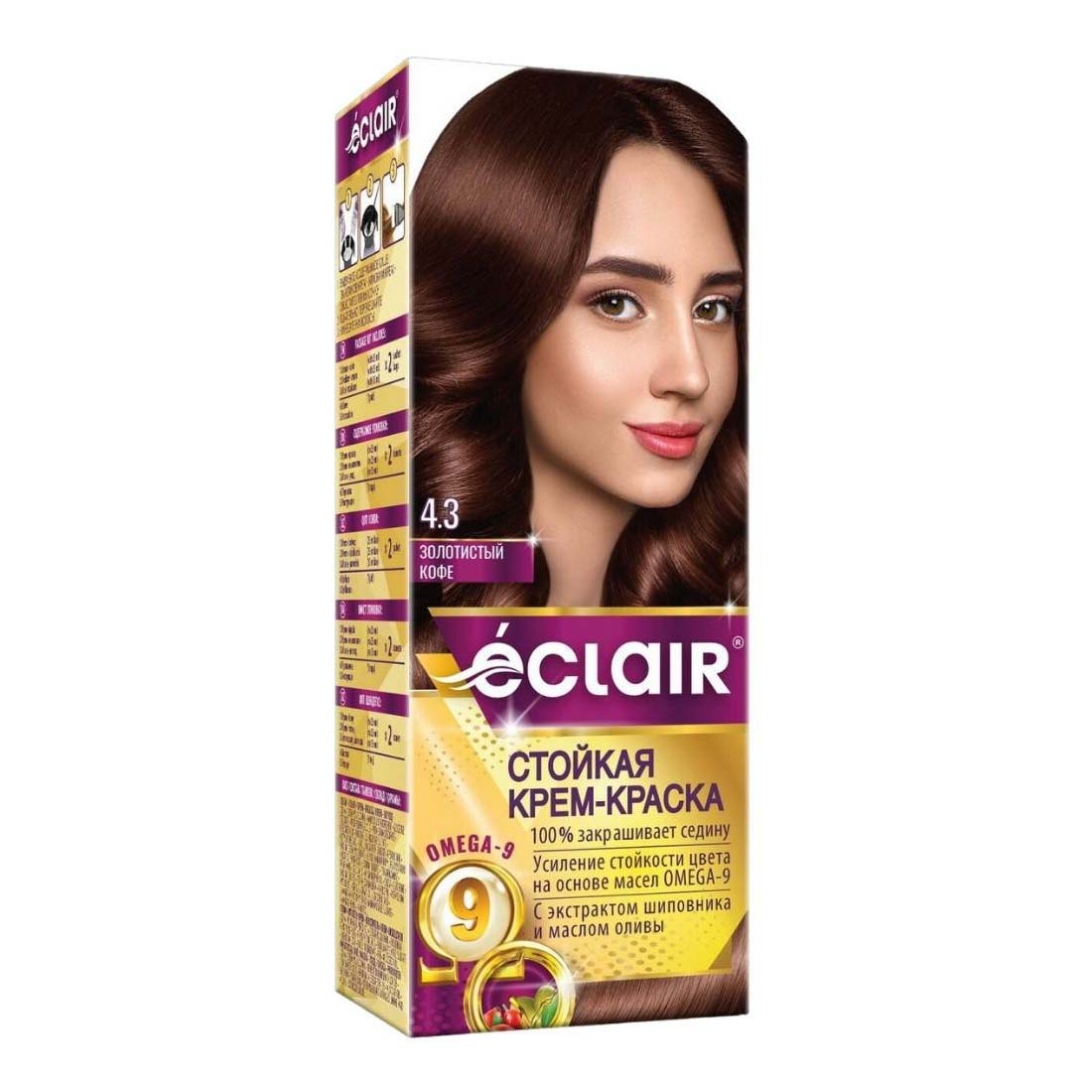 Стойкая крем-краска для волос «еclair» «Omega-9»