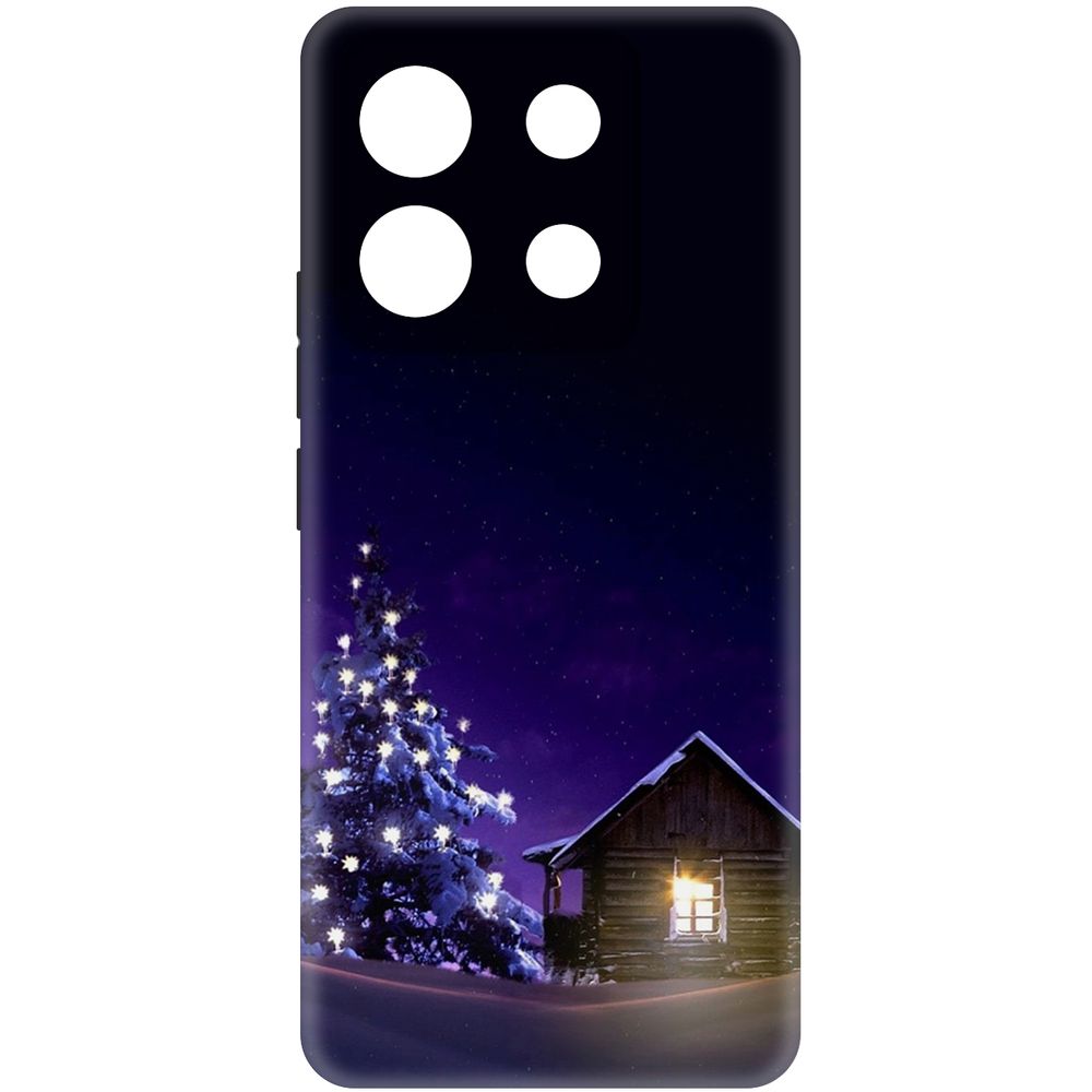 

Чехол-накладка Krutoff Soft Case Зимний домик для Xiaomi Redmi Note 13 Pro 5G черный
