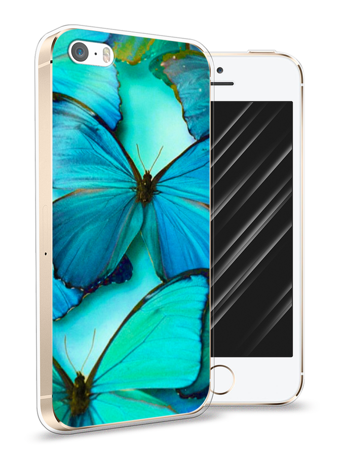 

Чехол Awog на Apple iPhone 5 / Айфон 5 "Неоновые бабочки", Разноцветный, 10350-4