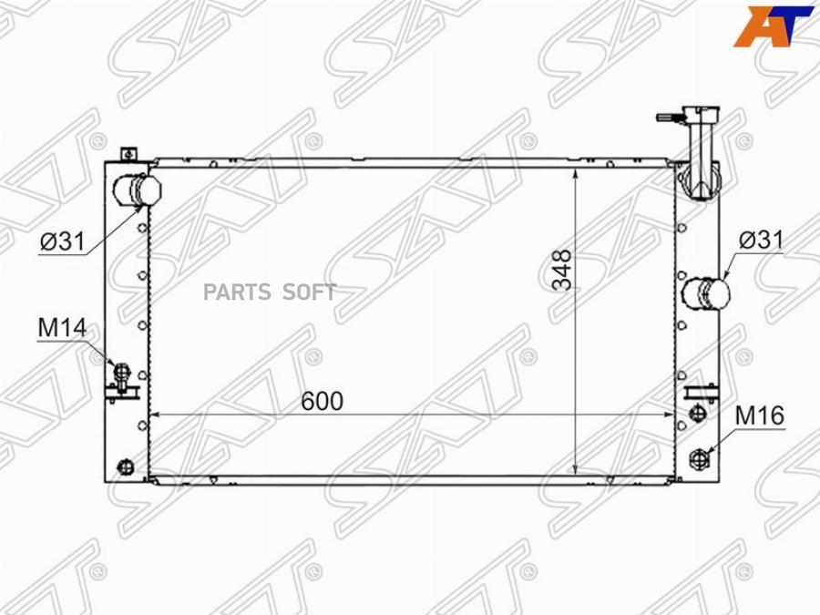 

SAT Радиатор TOYOTA PRIUS 03-09