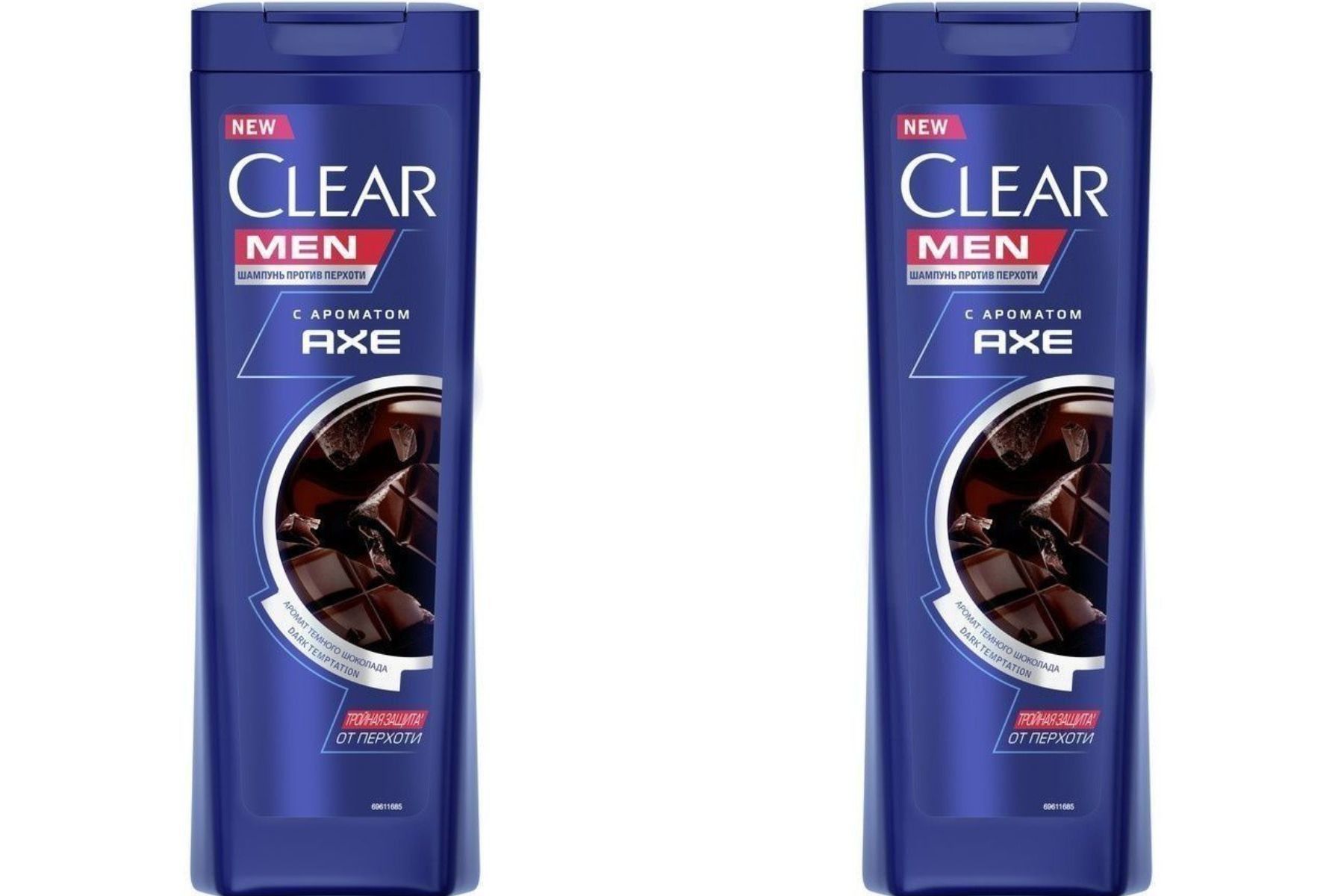 

Шампунь Clear Men Axe Dark Temptation против перхоти 380 мл 2 шт, 8720633006553