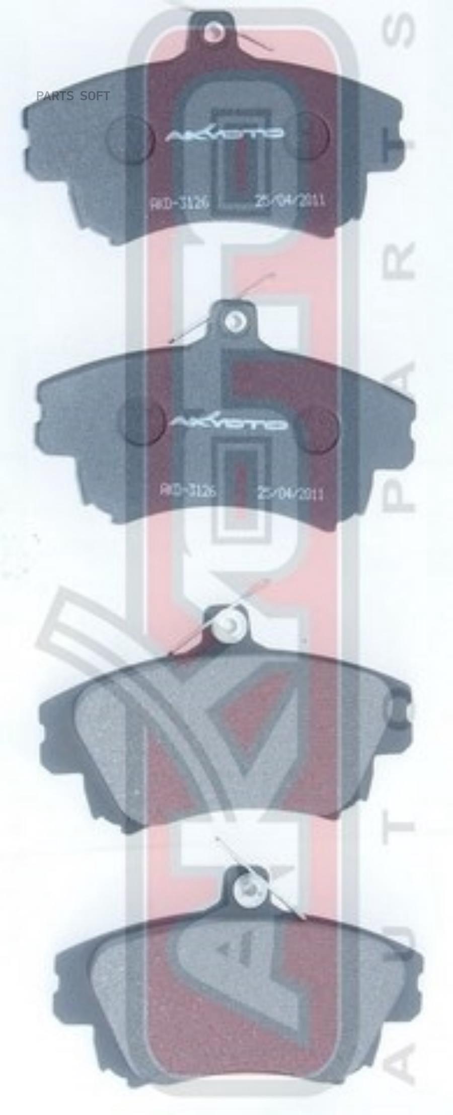 

Тормозные колодки Akyoto дисковые передние AKD3126