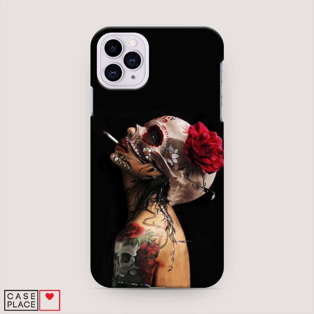 

Пластиковый чехол "Девушка с черепом" на Apple iPhone 11 Pro Max, 12220-7
