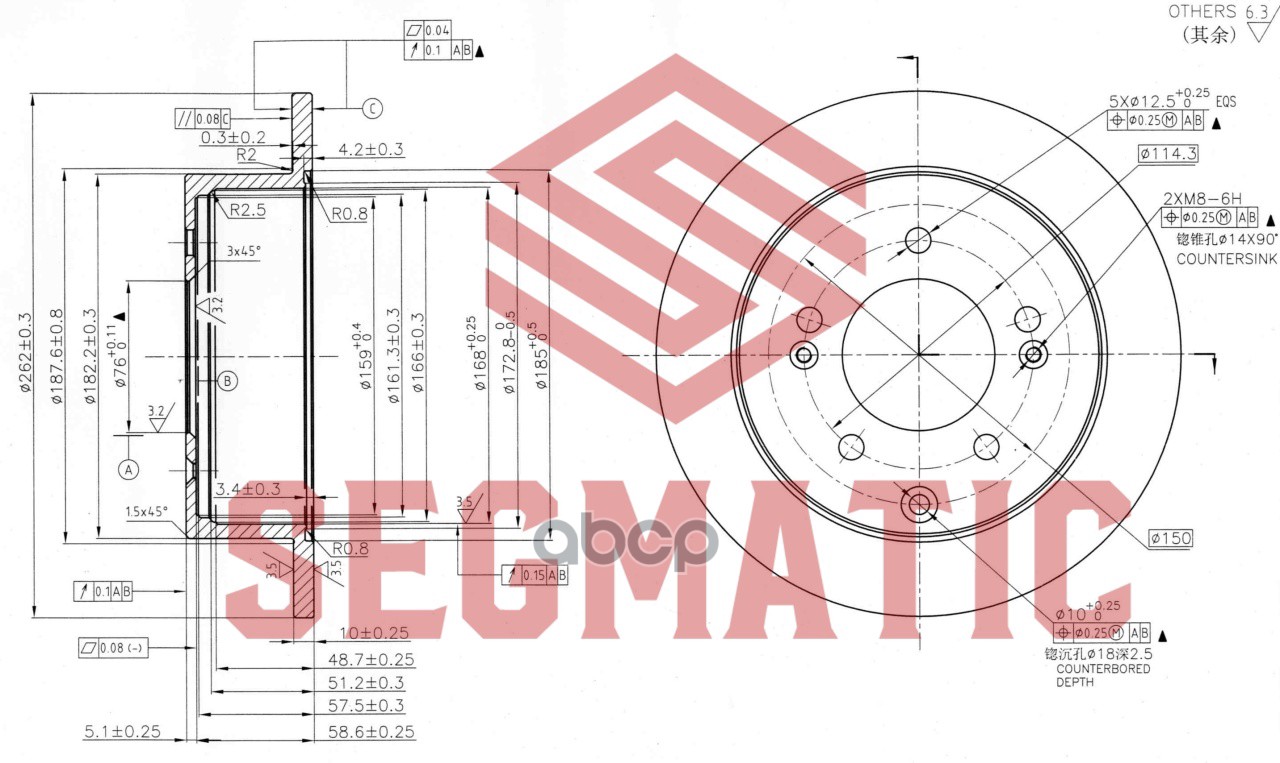 

Диск Тормозной SEGMATIC sbd30093078