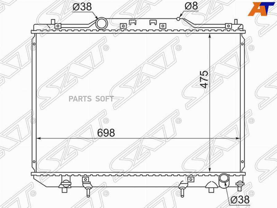 

SAT Радиатор TOYOTA IPSUM/GAIA/PICNIC 96-01 DIESEL