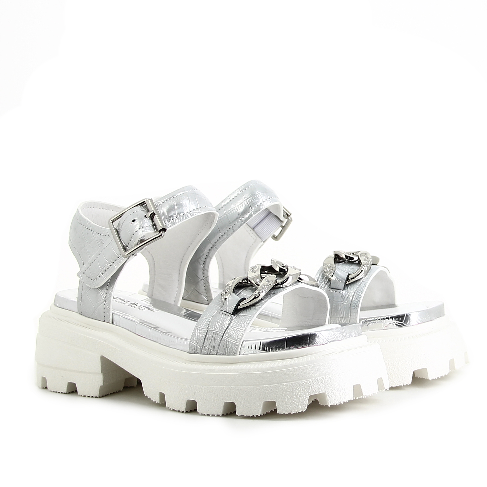 

Сандалии женские Regina Bottini 2021-1-2-K02/5-0/6 серебряные 40 RU, 2021-1-2-K02/5-0/6