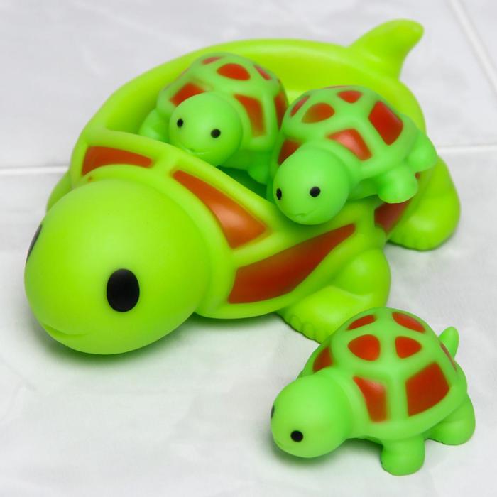 фото Набор игрушек для игры в ванне «черепаха», мыльница, игрушки 3 шт крошка я