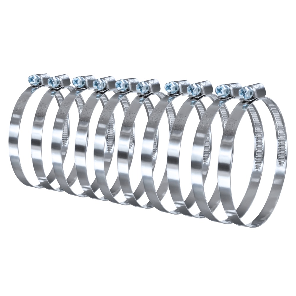 Fortluft Хомут червячный 80-100 мм нержавеющая сталь (10 шт)