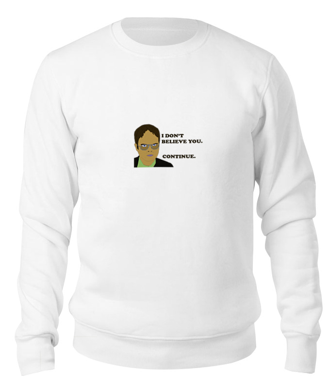 

Свитшот унисекс Printio Dwight schrute белый S, Dwight schrute