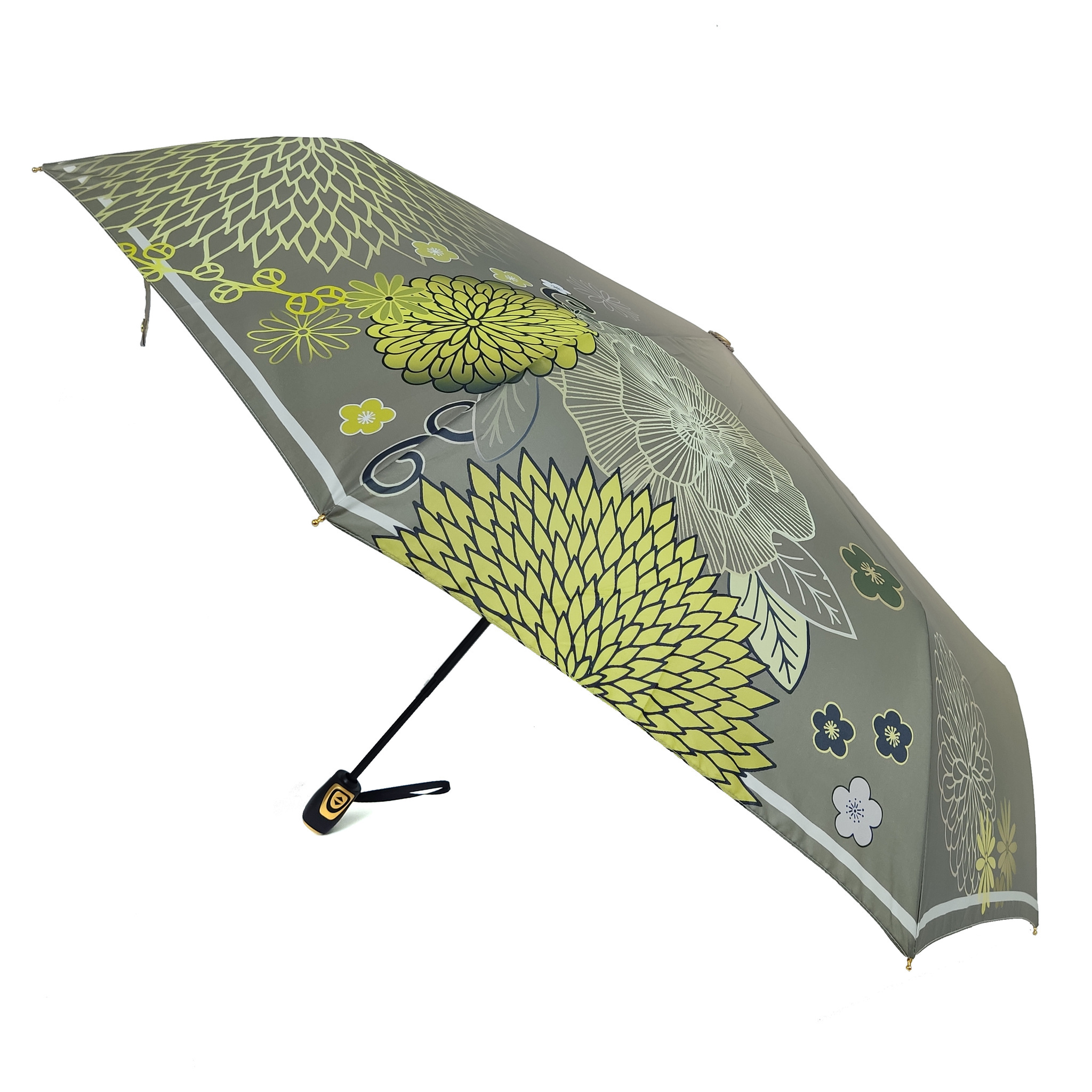 Зонт женский Три Слона 3680-D хаки/зелёный