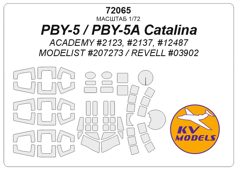 

72065KV PBY-5 PBY-5A Catalina REVELL 03902 ACADEMY 2123, 2137, 12487 MODELIST 207273