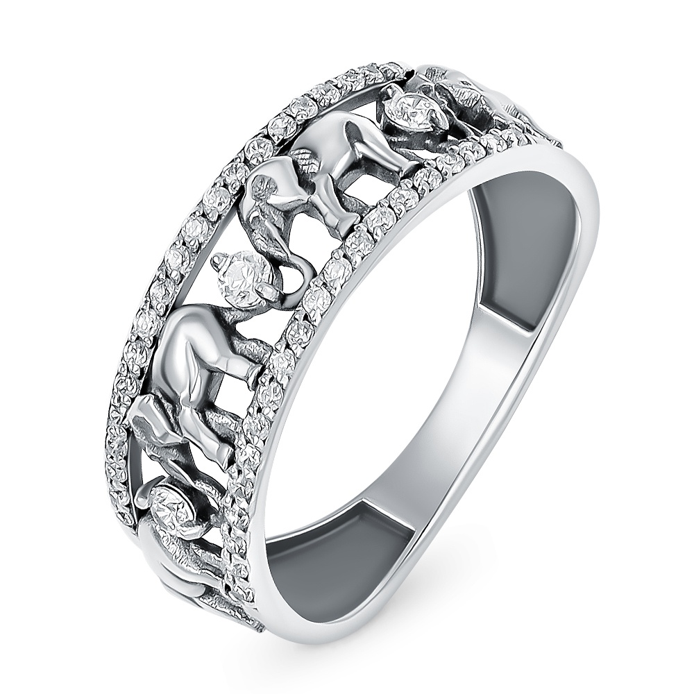 

Кольцо из серебра р.  585Gold 701013516, фианит, 701013516
