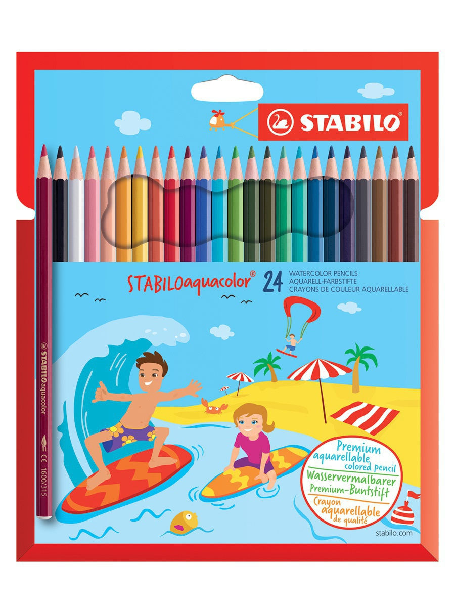 

Цветные карандаши STABILO AquaColor 1624-6, 24 цвета, AquaColor