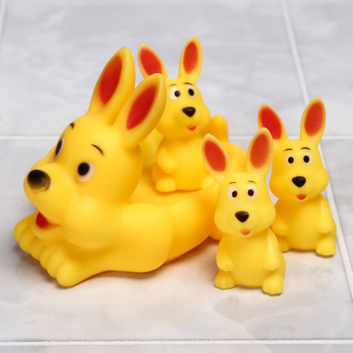 

Набор игрушек для купания «Зайчик», мыльница, игрушки 3 шт, Игрушка-мыльница