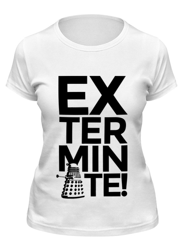 

Футболка женская Printio Exterminate! (daleks) белая L, Белый, Exterminate! (daleks)