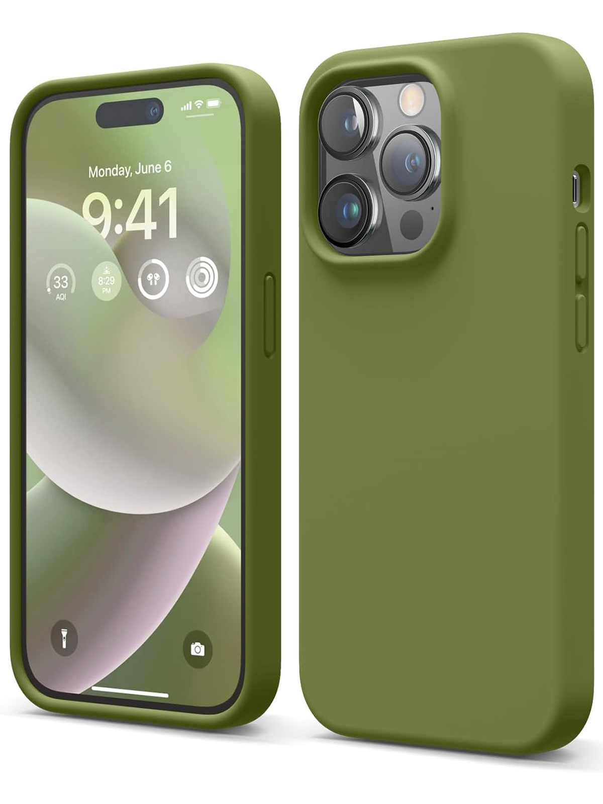 

Чехол Elago для iPhone 14 Pro силиконовый Cedar Green, Зеленый