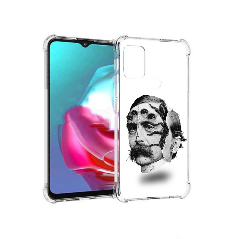

Чехол MyPads Tocco для Motorola Moto G страшное лицо мужчины (PT227061.346.629), Прозрачный, Tocco