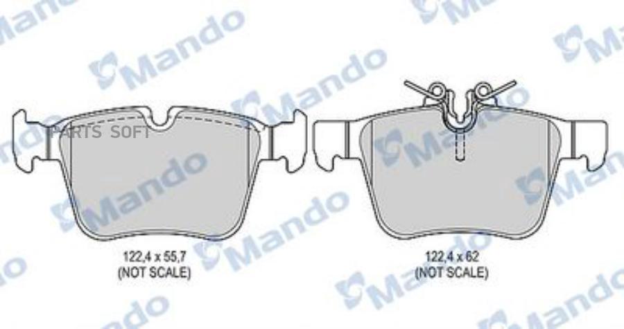 

Колодки тормозные MERCEDES C (W205) задние (4шт.) MANDO 1шт