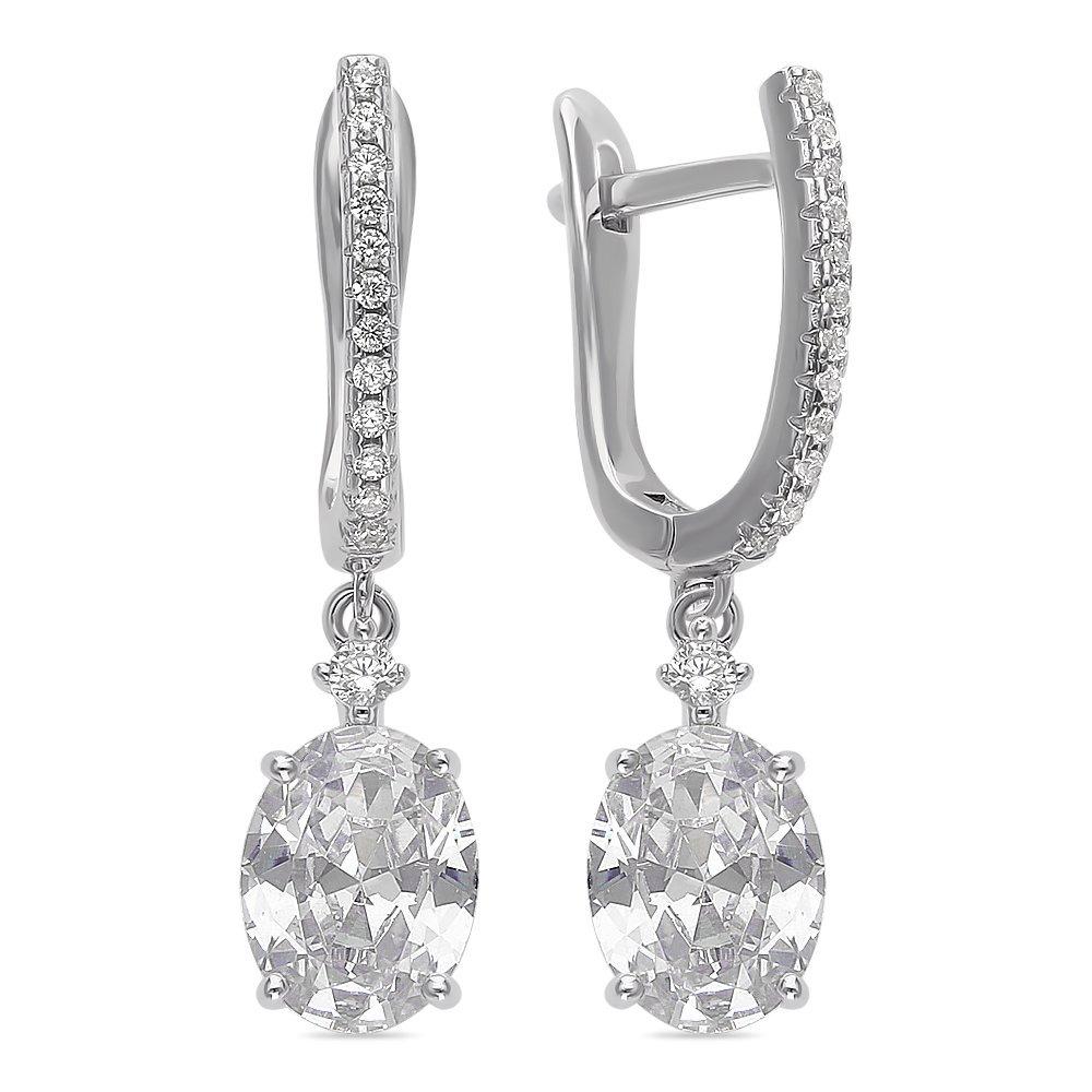 

Серьги из серебра 585Gold 702007537, фианит, 702007537