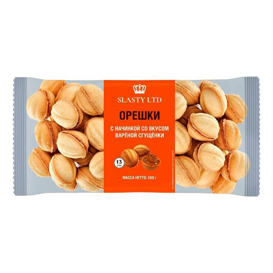

Орешки Slasty Ltd с начинкой со вкусом вареной сгущенки 260 г