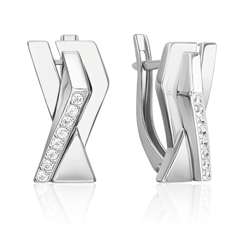 

Серьги из белого золота PLATINA jewelry 02-5132-00, фианит, 02-5132-00