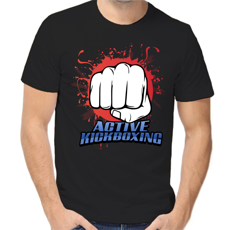 

Футболка мужская черная 48 р-р active kickboxing, Черный, fm_active_kickboxing