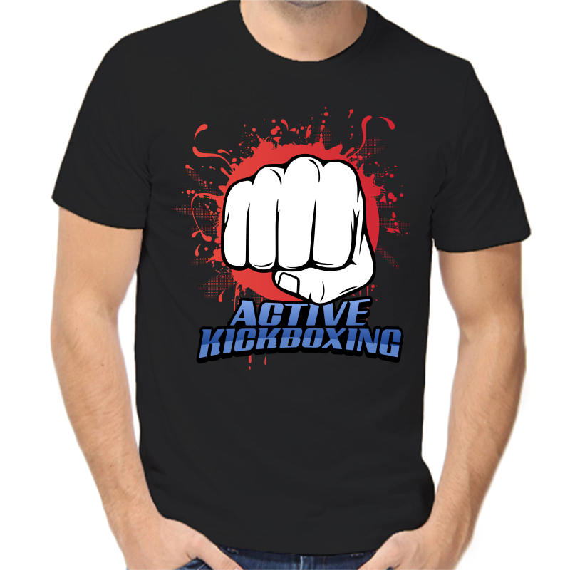 

Футболка мужская черная 44 р-р active kickboxing, Черный, fm_active_kickboxing