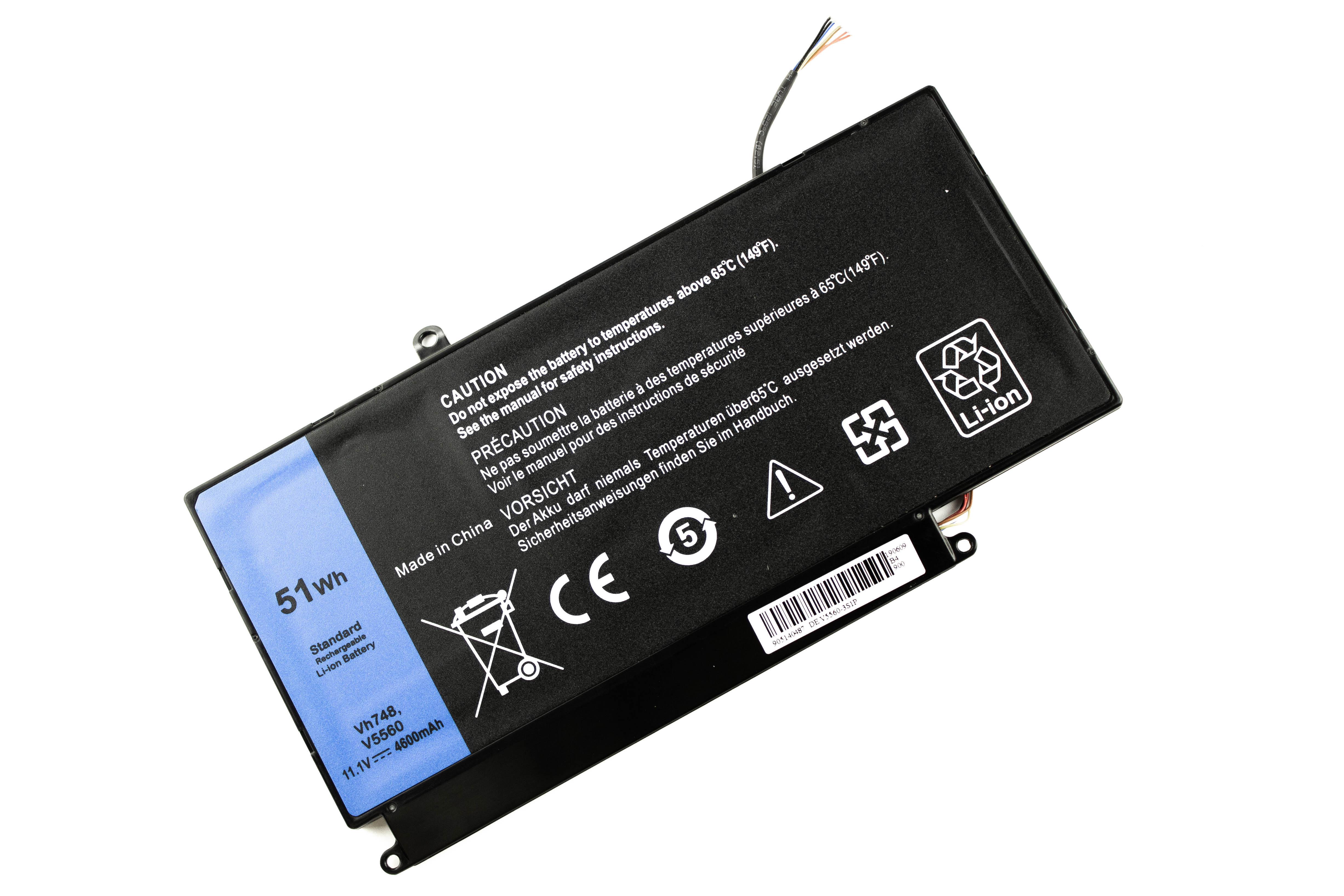 

Аккумулятор для ноутбука Dell Vostro 5460 (11.1V 4600mAh) CS-DE5460NB VH748