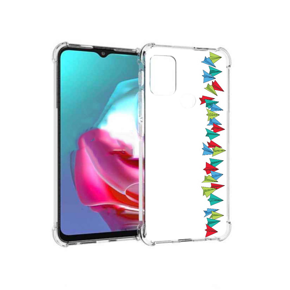

Чехол MyPads Tocco для Motorola Moto G самолетики из листочков (PT227061.346.593), Прозрачный, Tocco