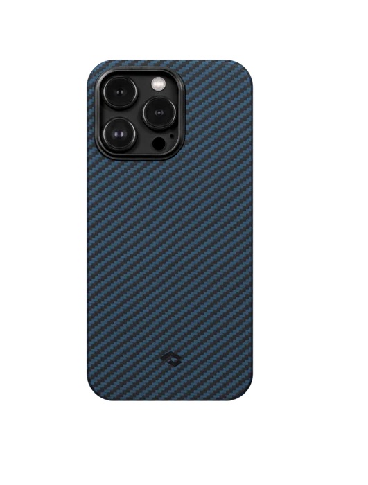 фото Чехол pitaka magez case 3 (ki1408pm) для iphone 14 pro max (black/blue twill)