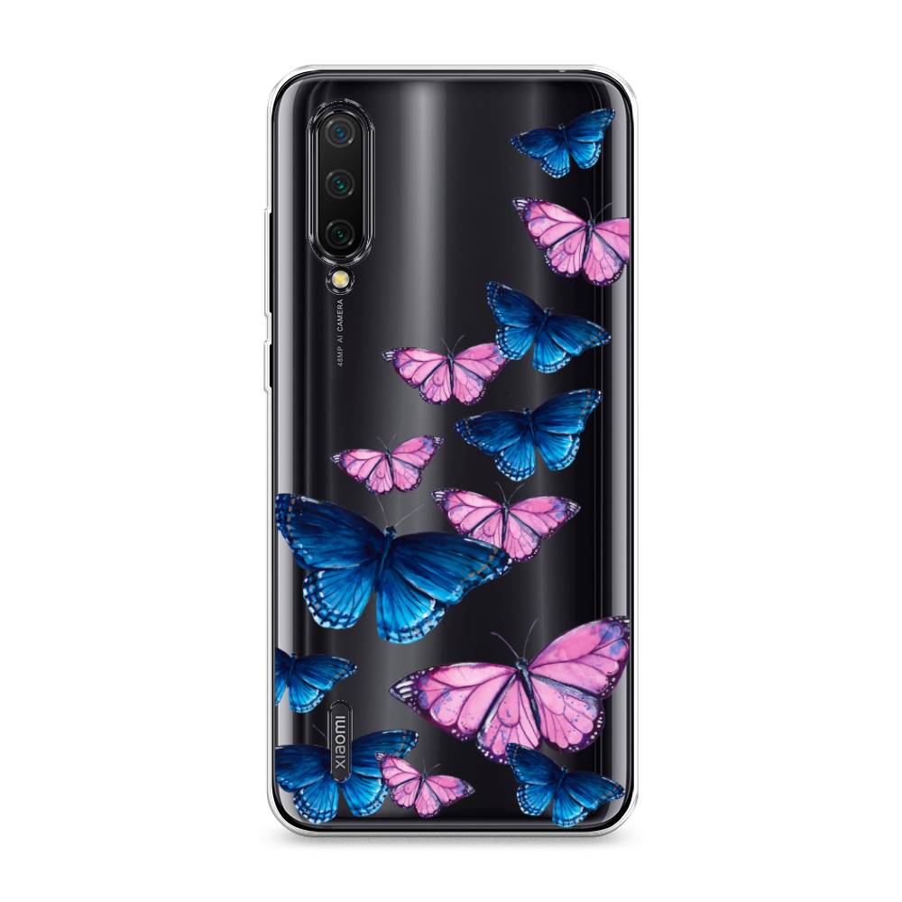 фото Силиконовый чехол "полет бабочек" на xiaomi mi 9 lite awog