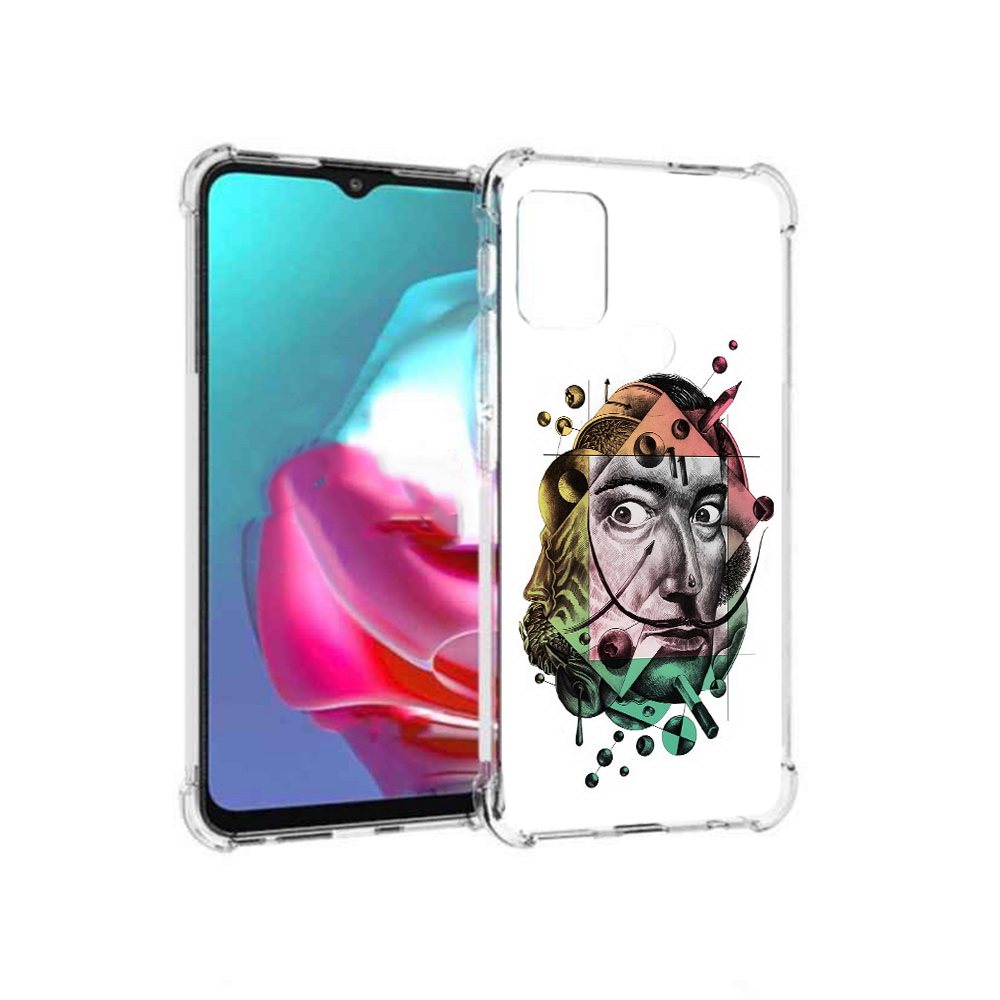 

Чехол MyPads Tocco для Motorola Moto G разноцветное лицо абстракция (PT227061.346.570), Прозрачный, Tocco