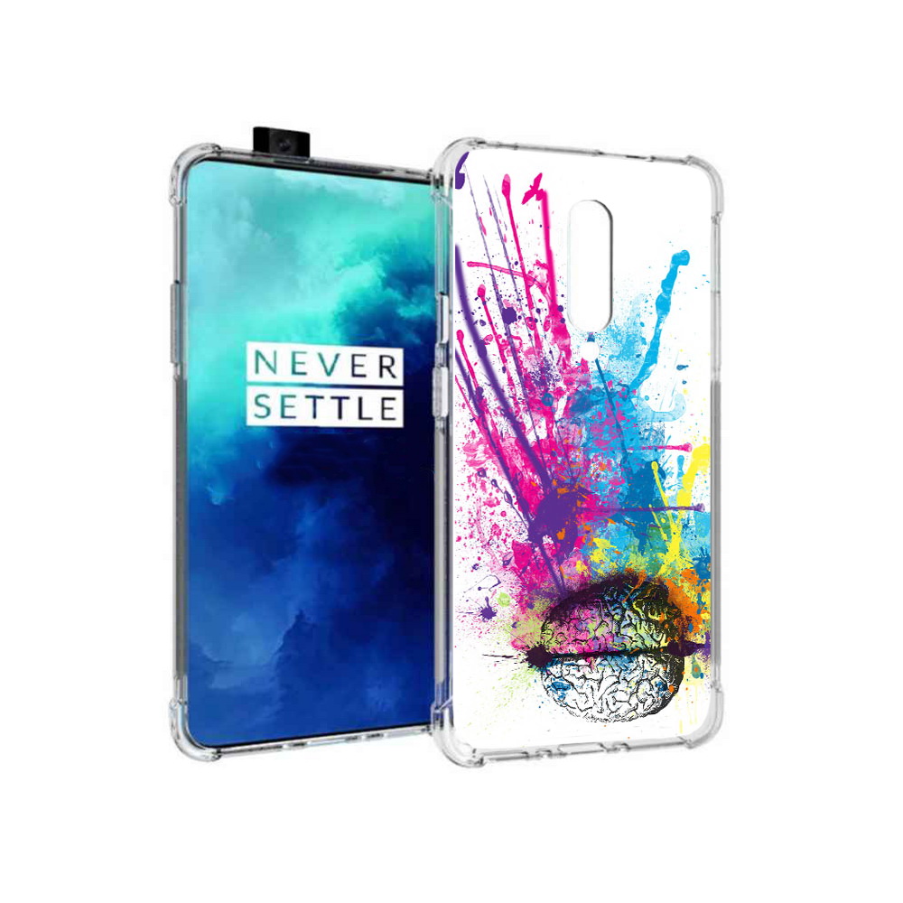 

Чехол MyPads Tocco для OnePlus 7T Pro яркий красочный мозг (PT139735.142.710), Прозрачный, Tocco