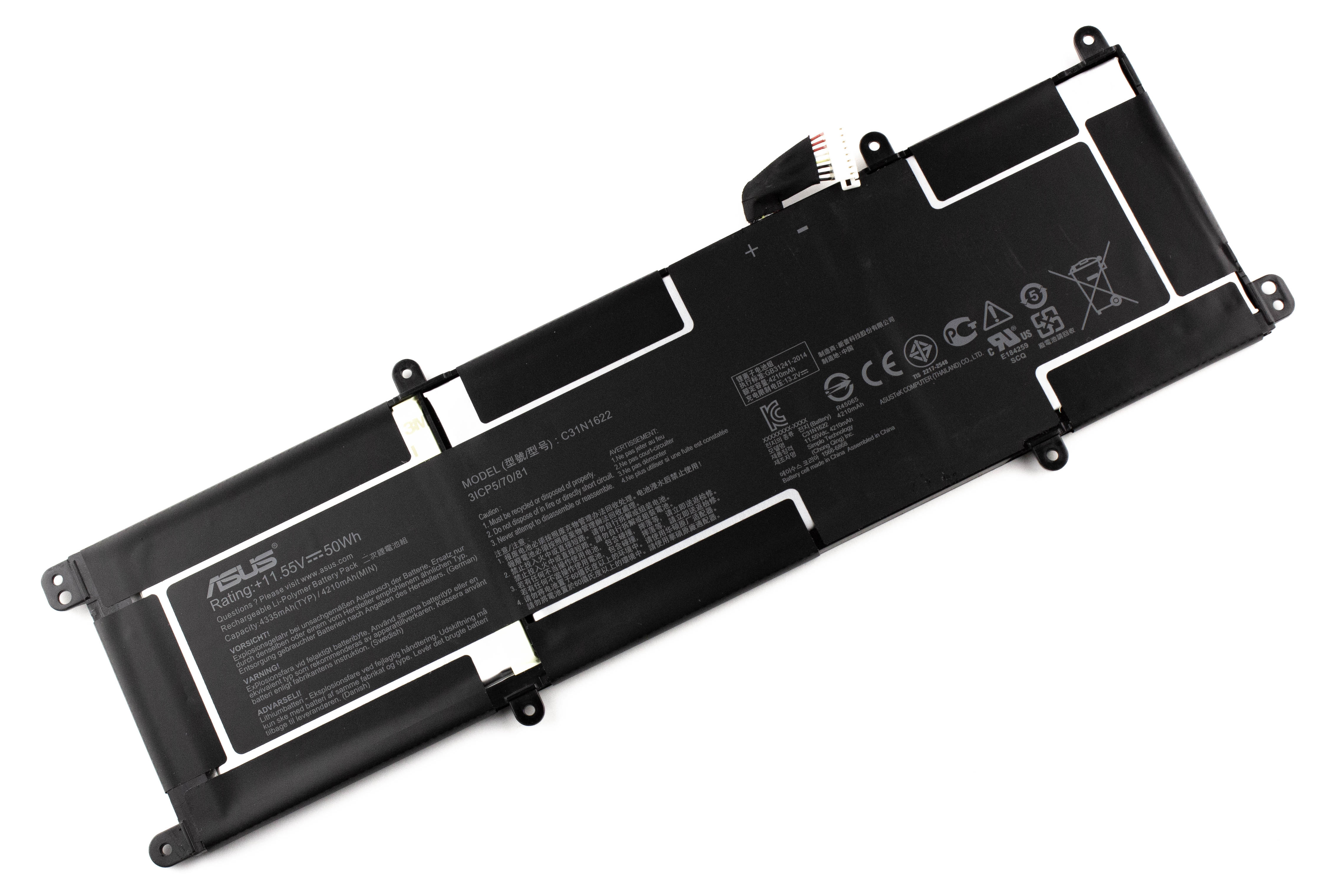 

Аккумулятор для ноутбука Asus UX530UQ ORG (11.55V 4335mAh) C31N1622