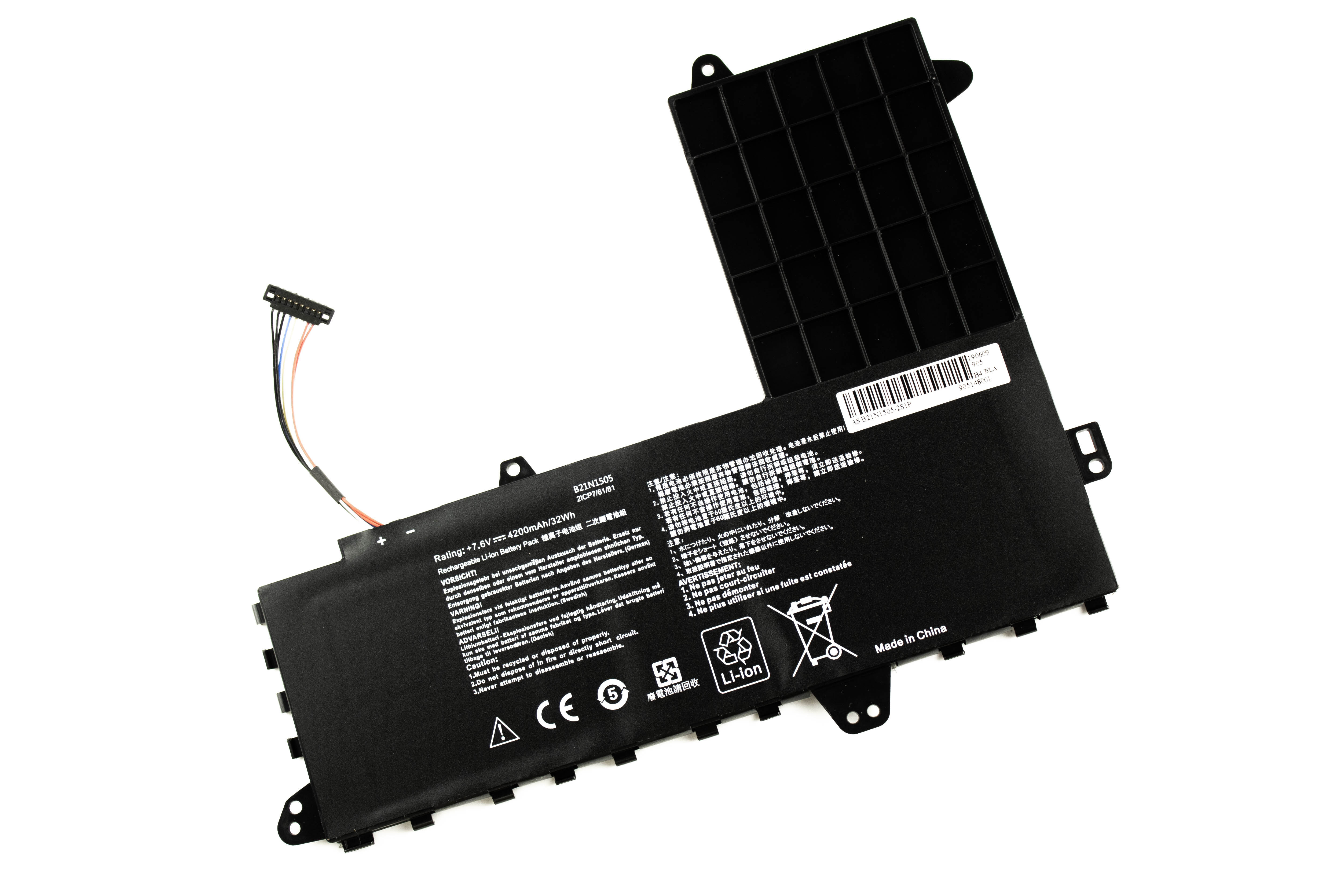 

Аккумулятор для ноутбука Asus E402 E402M E402MA E402S E402SA (7.6V 4240mAh) ORG B21N1505