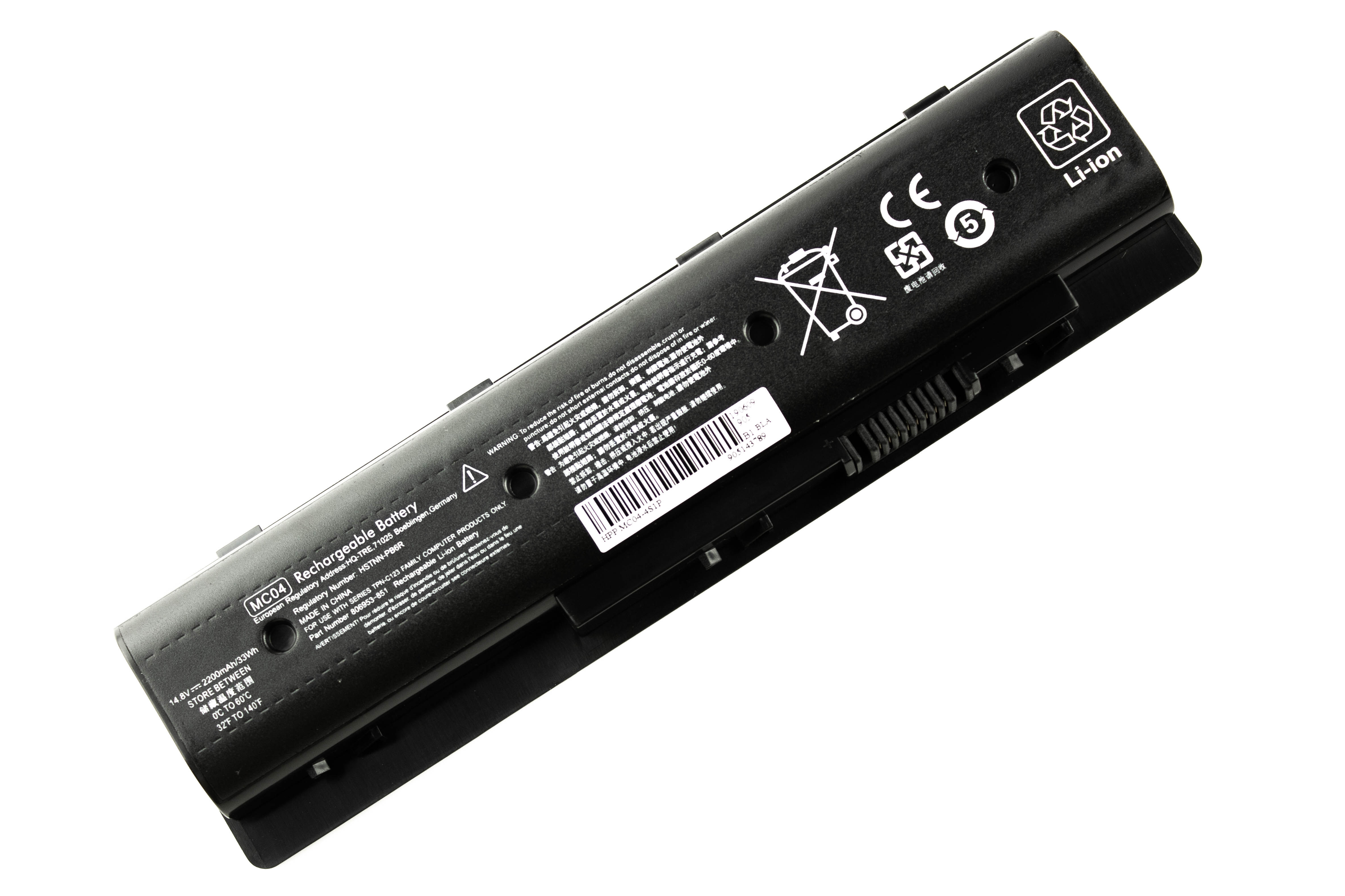 

Аккумулятор для ноутбука Hp 15-ae 17-n (14.8V 2200mAh) MC04 HSTNN-PB6R, HSTNN-PB6L