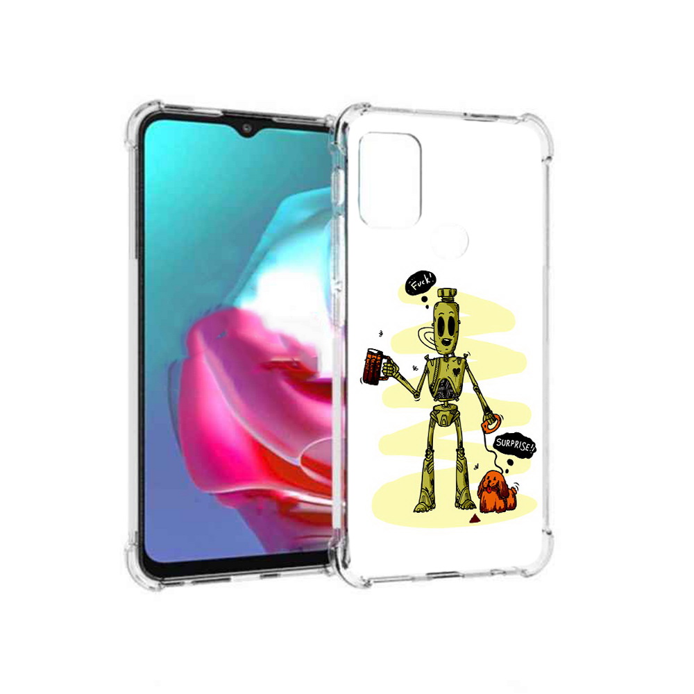 

Чехол MyPads Tocco для Motorola Moto G прикольный робот (PT227061.346.557), Прозрачный, Tocco