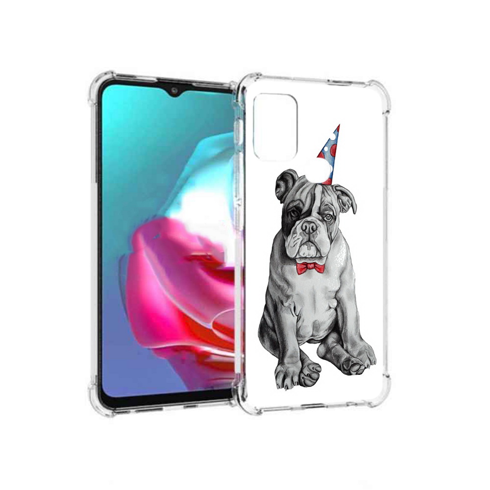 

Чехол MyPads Tocco для Motorola Moto G праздничный щенок (PT227061.346.554), Прозрачный, Tocco