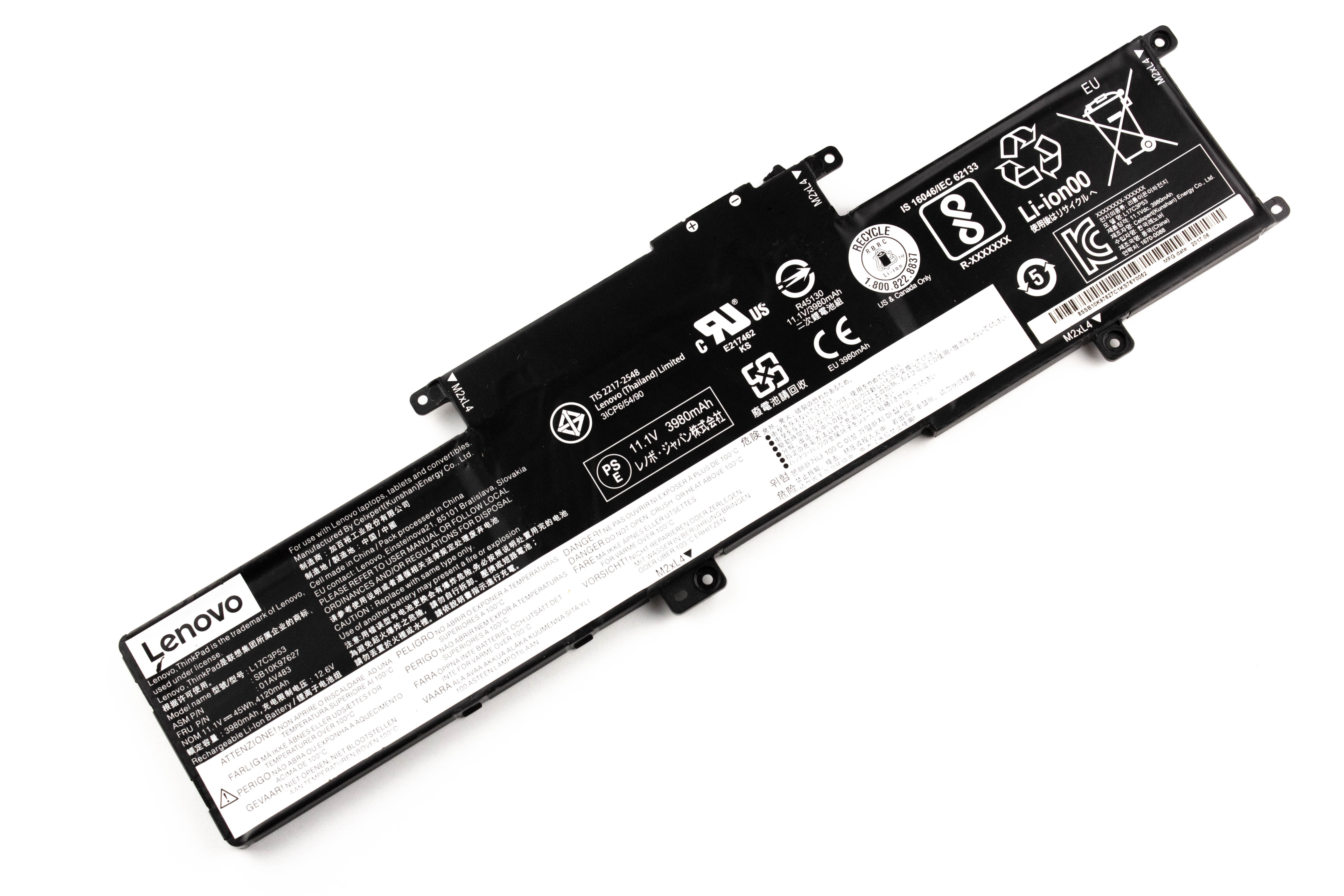 

Аккумулятор для ноутбука Lenovo Thinkpad L380 (11.1V 4050mAh) ORG L17L3P53 SB10K97627