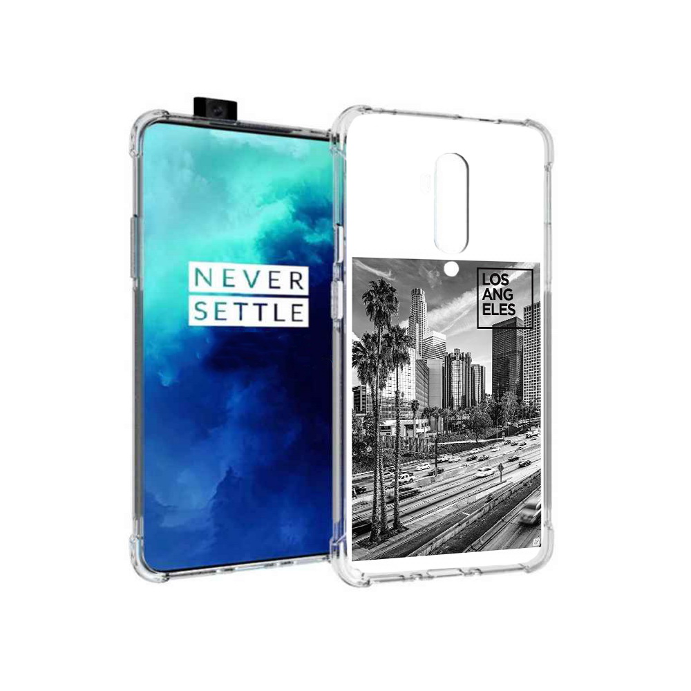 

Чехол MyPads Tocco для OnePlus 7T Pro черно белый лос анджелес (PT139735.142.685), Прозрачный, Tocco