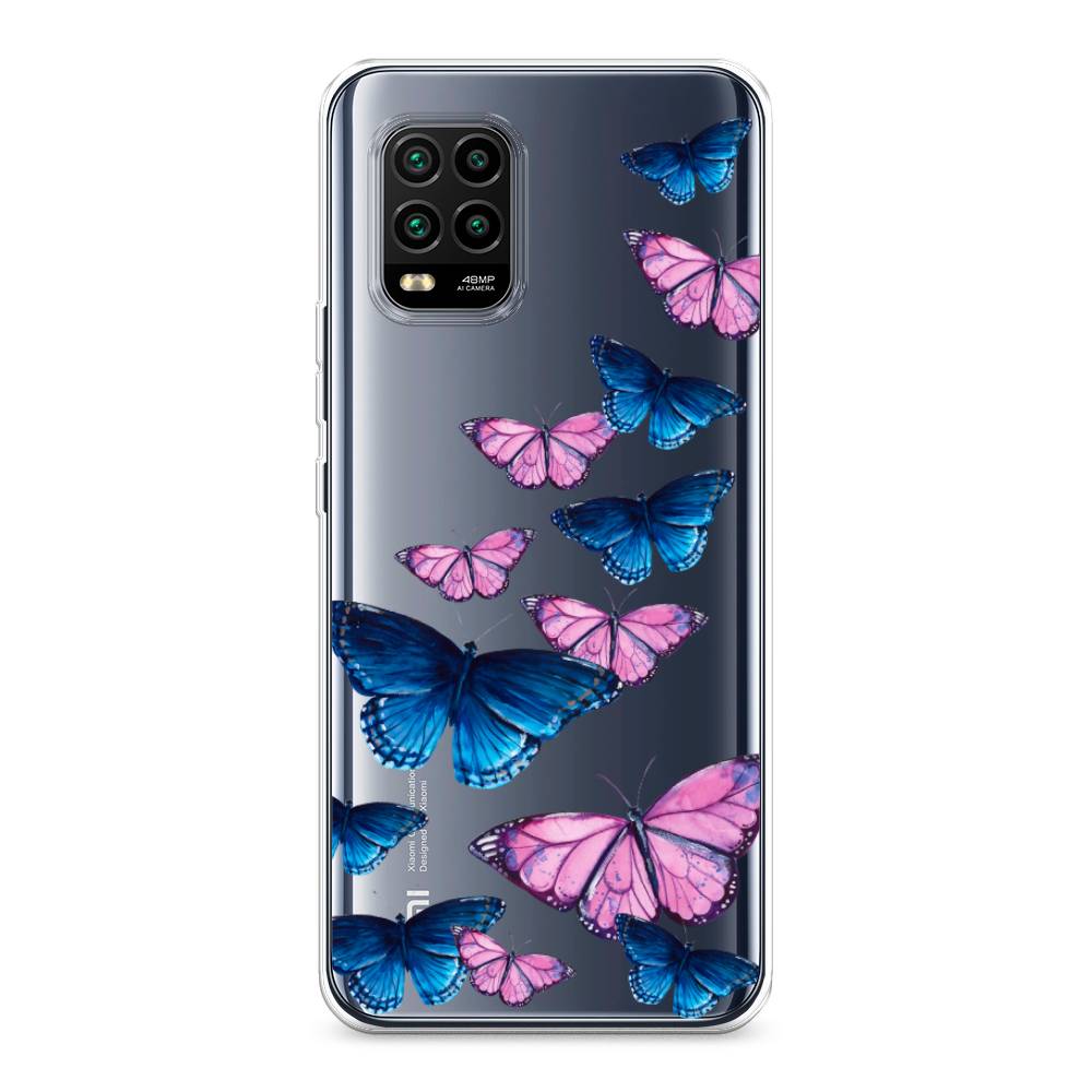 фото Силиконовый чехол "полет бабочек" на xiaomi mi 10 lite awog