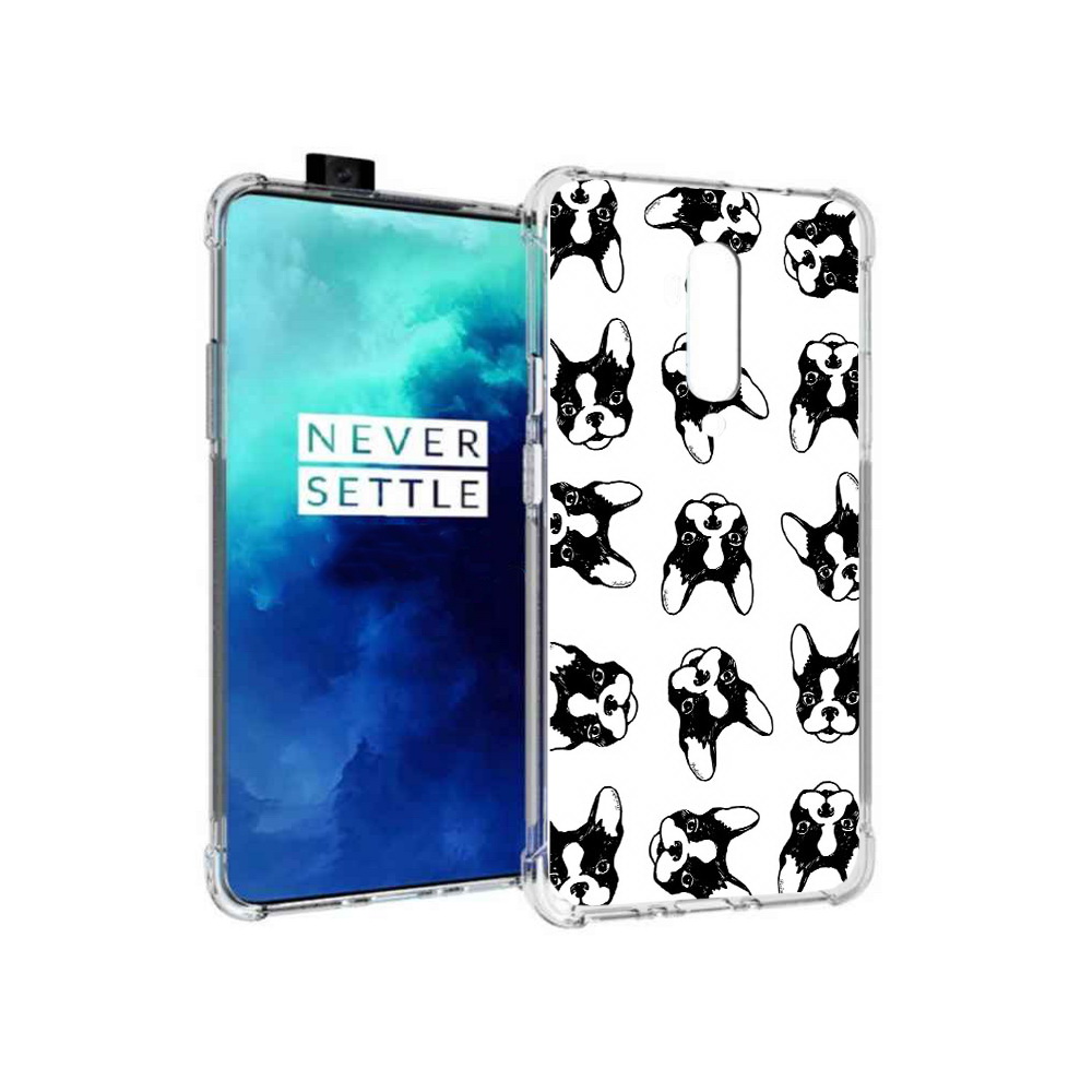 

Чехол MyPads Tocco для OnePlus 7T Pro черно белые собачки (PT139735.142.683), Прозрачный, Tocco