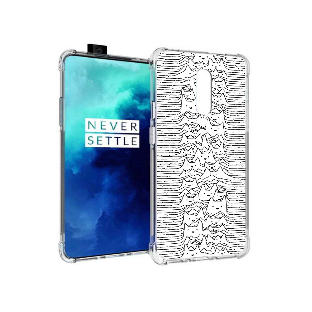 

Чехол MyPads Tocco для OnePlus 7T Pro черно белые коты 3D (PT139735.142.682), Прозрачный, Tocco