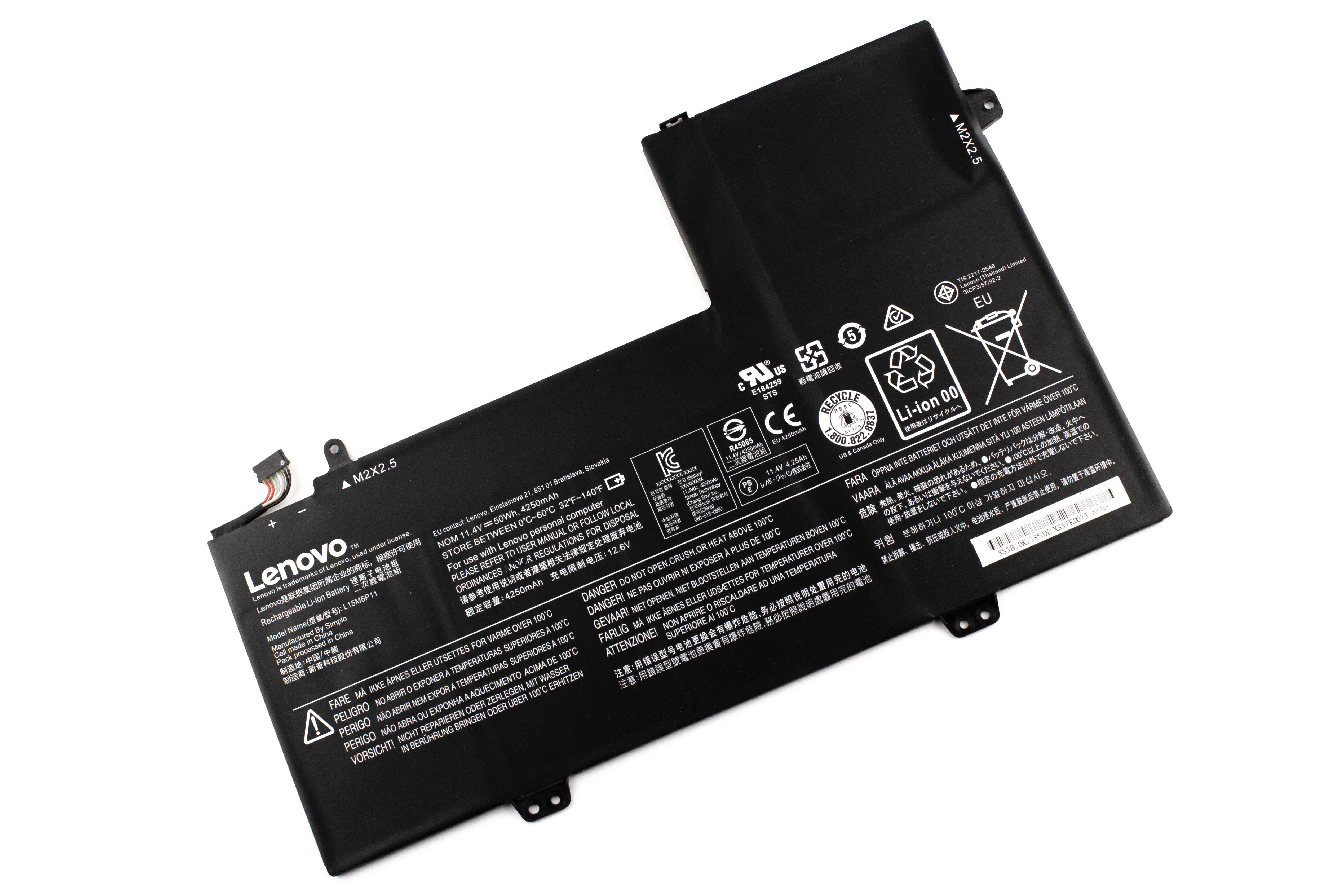 

Аккумулятор для ноутбука Lenovo 700S-14ISK (11.4V 4250mAh) ORG L15M6P11 L15C6P11