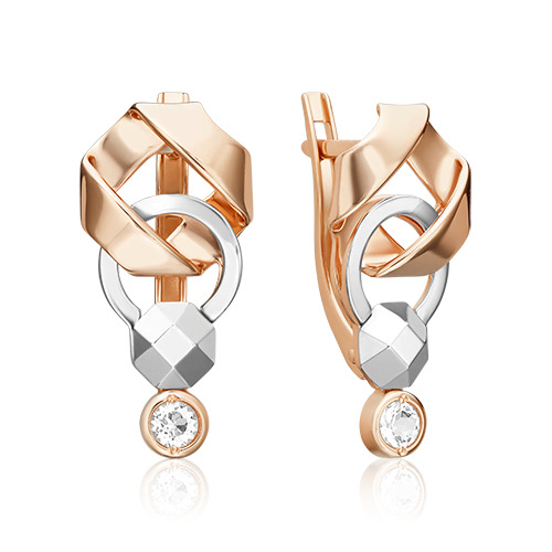 

Серьги из красного золота/белого золота PLATINA jewelry 02-5030-00, топаз, 02-5030-00