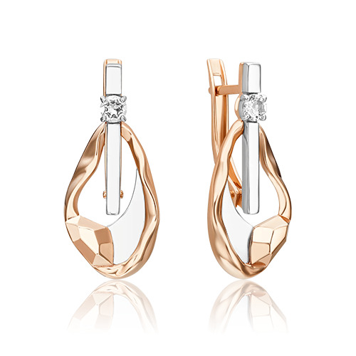 

Серьги из красного золота/белого золота PLATINA jewelry 02-5024-00, топаз, 02-5024-00