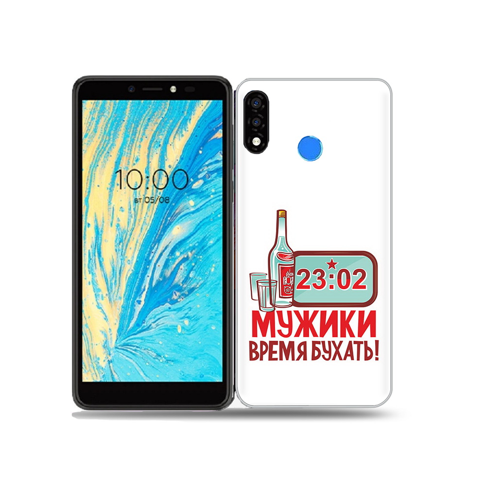 

Чехол MyPads Tocco для BQ 5740G Spring 23 февраля время пить!, Прозрачный, Tocco