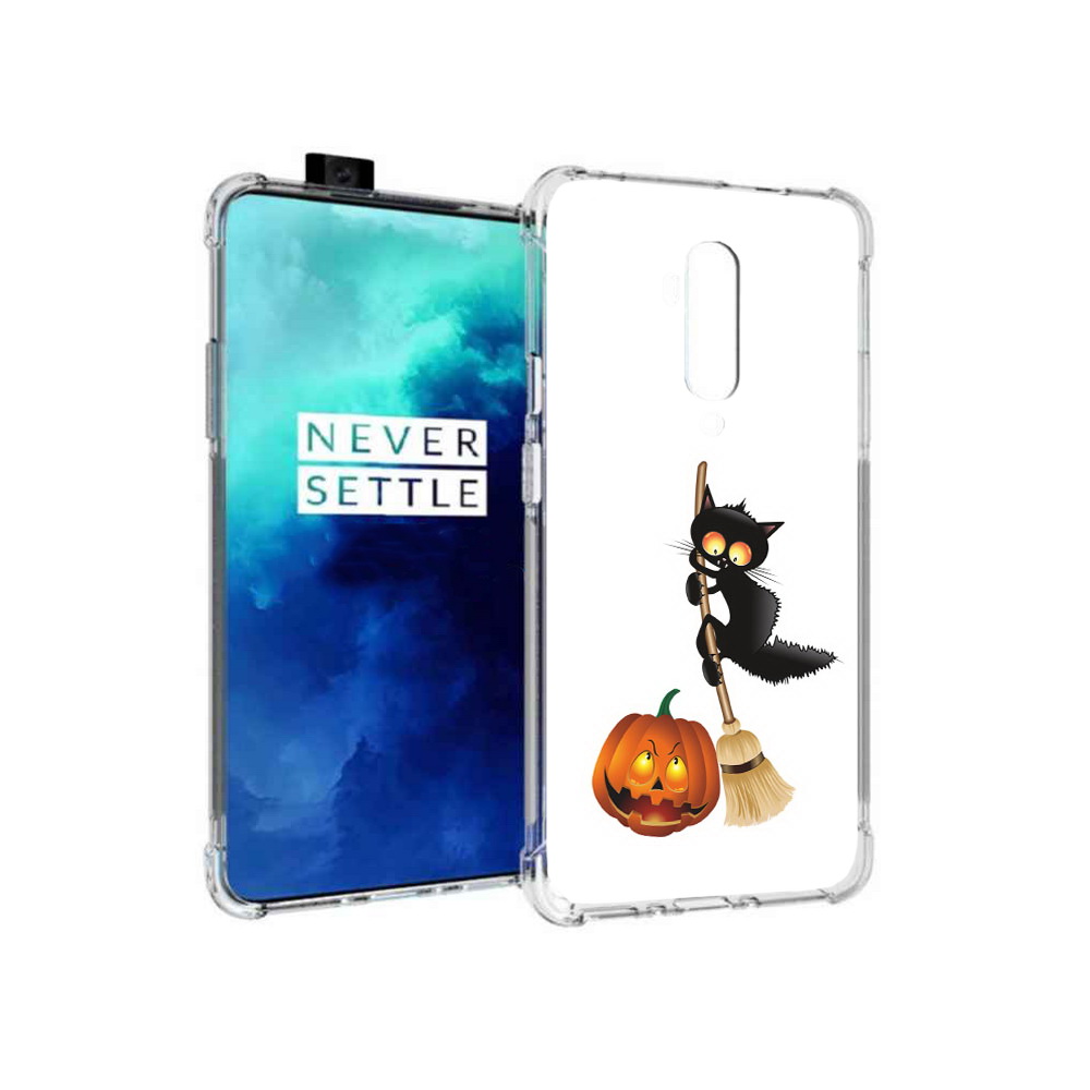 

Чехол MyPads Tocco для OnePlus 7T Pro хэлуинский котик (PT139735.142.667), Прозрачный, Tocco