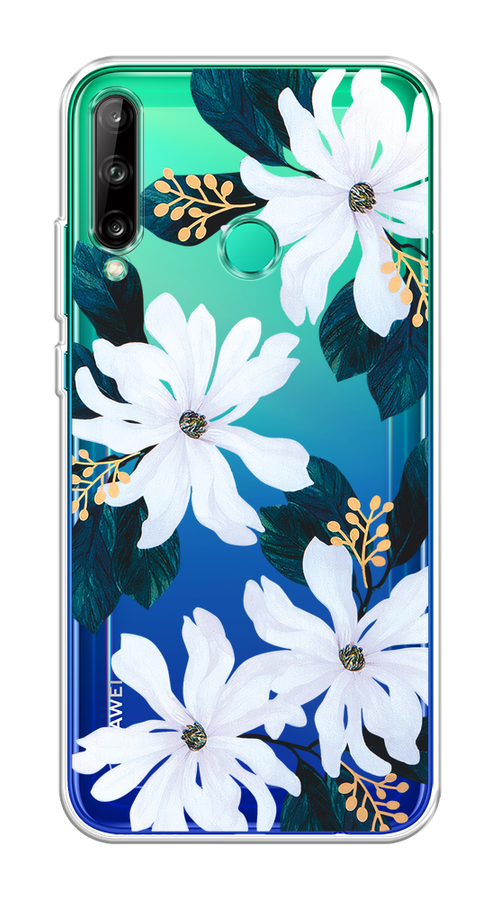 

Чехол на Honor 9C/Huawei P40 Lite E/Y7p "Delilah Flower", Зеленый;белый, 612450-1