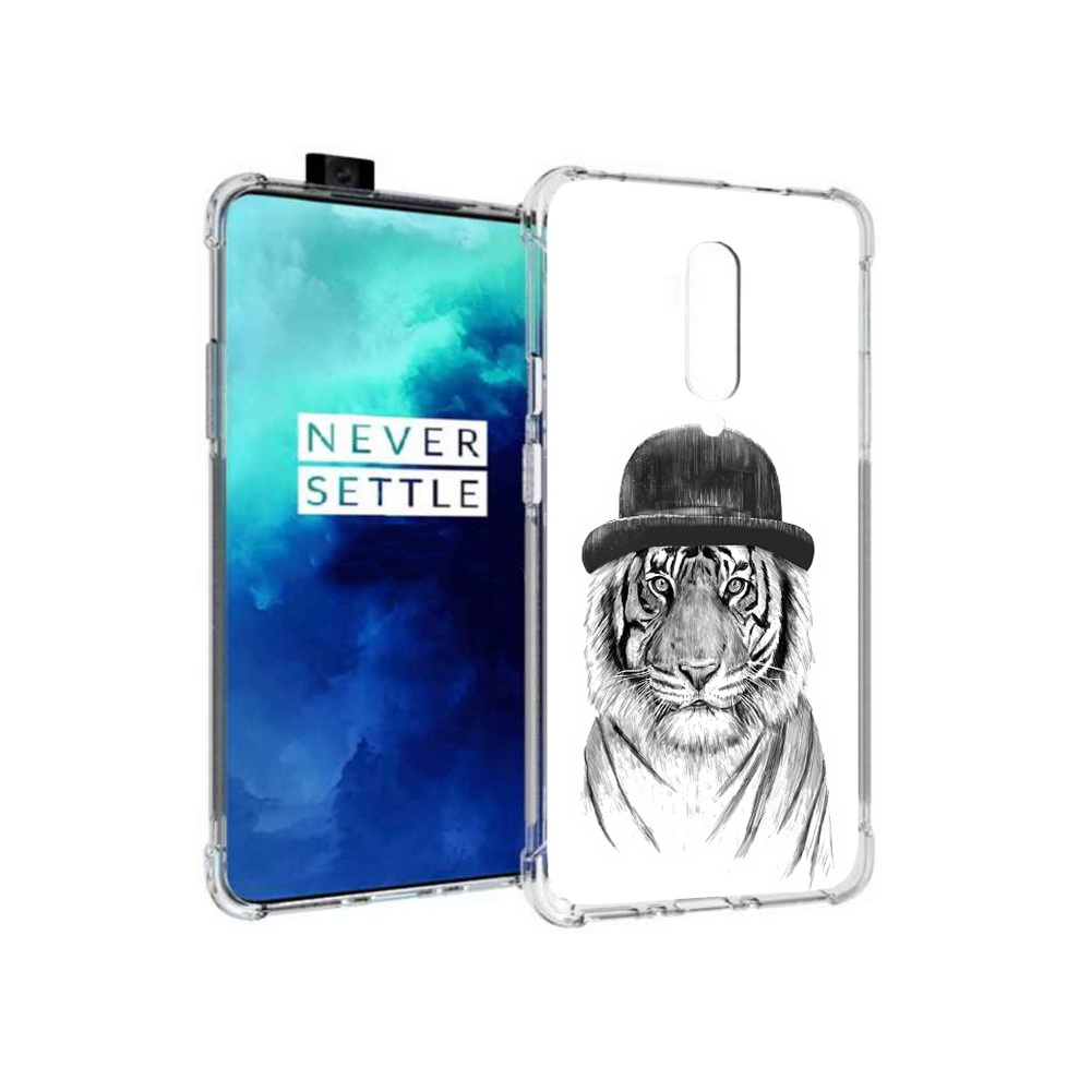 

Чехол MyPads Tocco для OnePlus 7T Pro тигр британец (PT139735.142.641), Прозрачный, Tocco